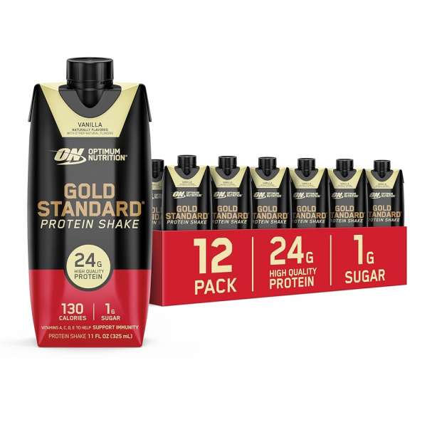 On Gold Standard Proein Shake  12 pzas Vainilla